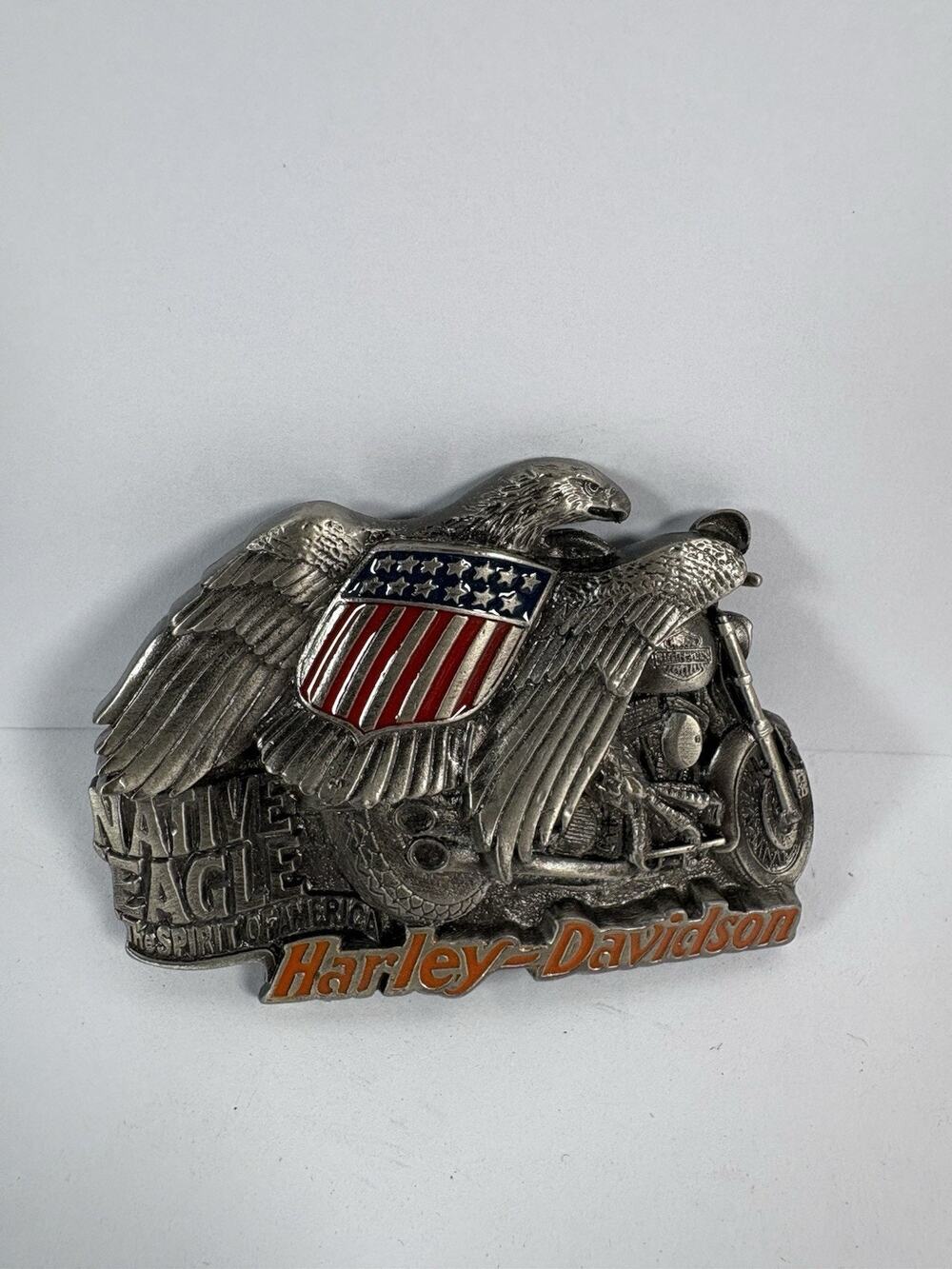 Harley-Davidson Native Eagle Spirit of America Belt Buckle 1993 Baron USA